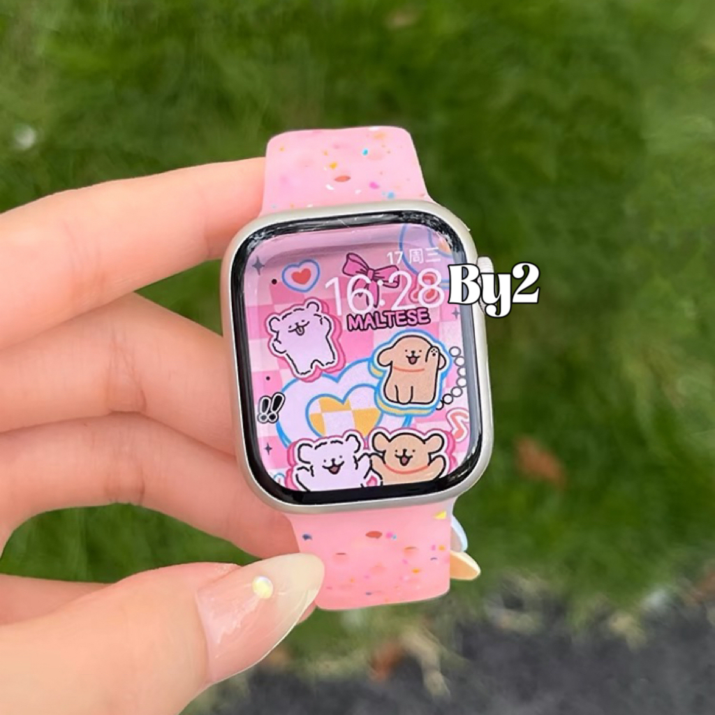 สายท้อปปิ้ง สายนาฬิกา smart watch10 9 8 ultra 7 6 5 4 ขนาด 45/49/44/41/46mm สาย iWatch สาย smart watch ยางลาย พร้อมส่ง - รูปที่ 6