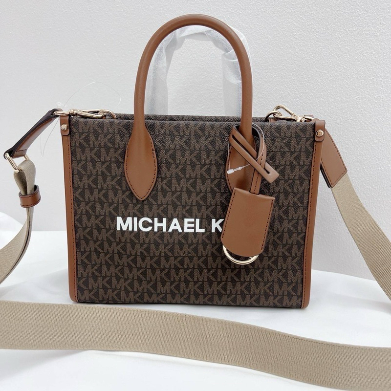 โปรเท New Michael Kors Mirella Small Crossbody Tote Bag - Brown Gold HW