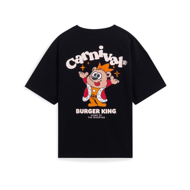 (มือ1 พร้อมส่งด่วน!!) เสื้อยืด Size L CARNIVAL X BURGER KING BERNIE OVS T-SHIRT BLACK