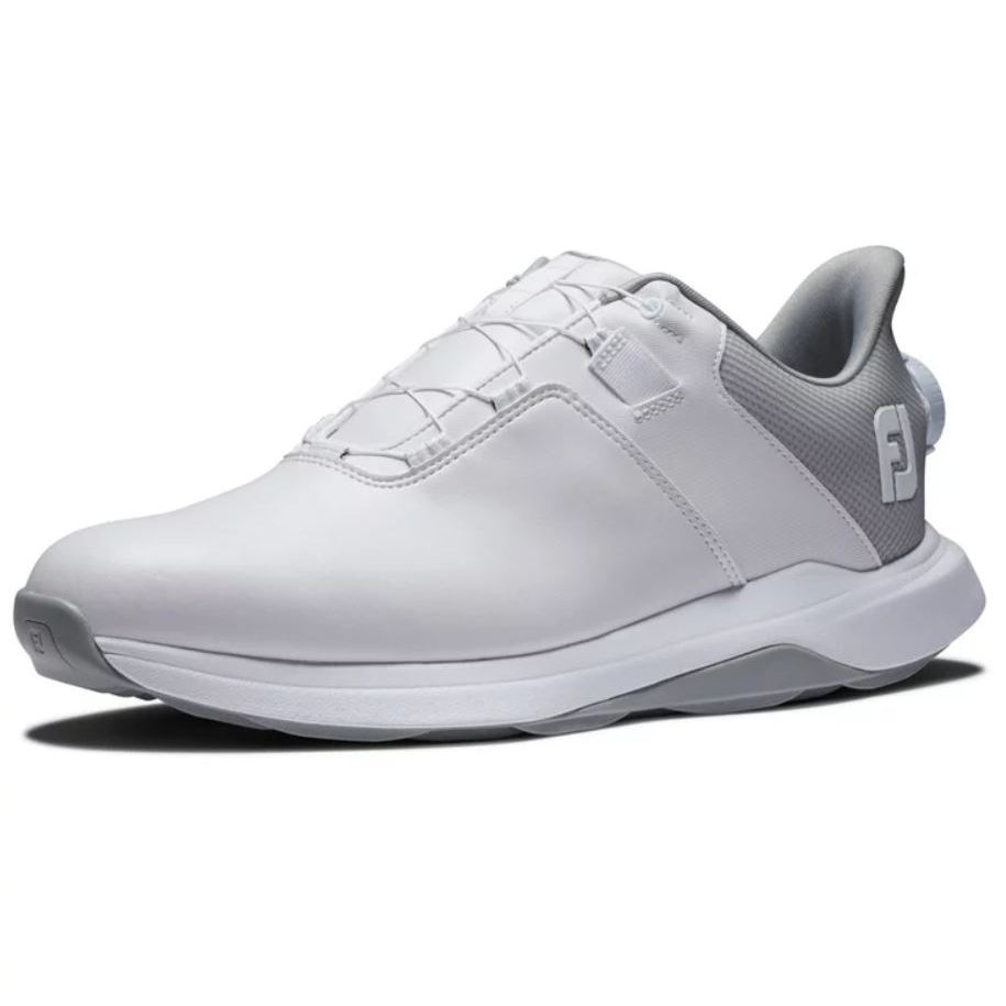 รองเท้ากอล์ฟผู้ชายกันน้ำ MEN FOOTJOY PROLITE BOA EXTRA WIDE SPIKELESS GOLF SHOES 56925 – WHITE/GREY