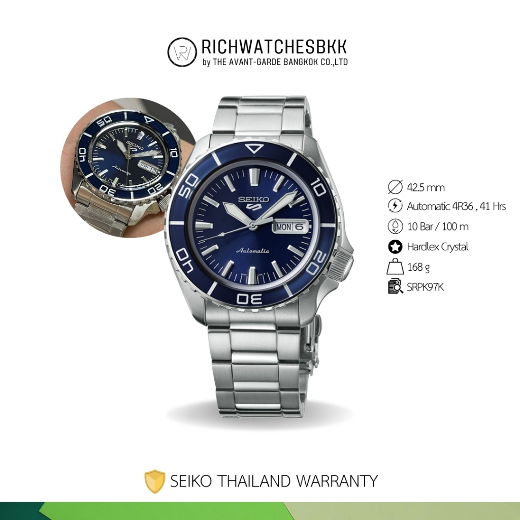 นาฬิกา SEIKO รุ่น SEIKO 5 SPORTS SNZH5 redesigned (SRPK97K)