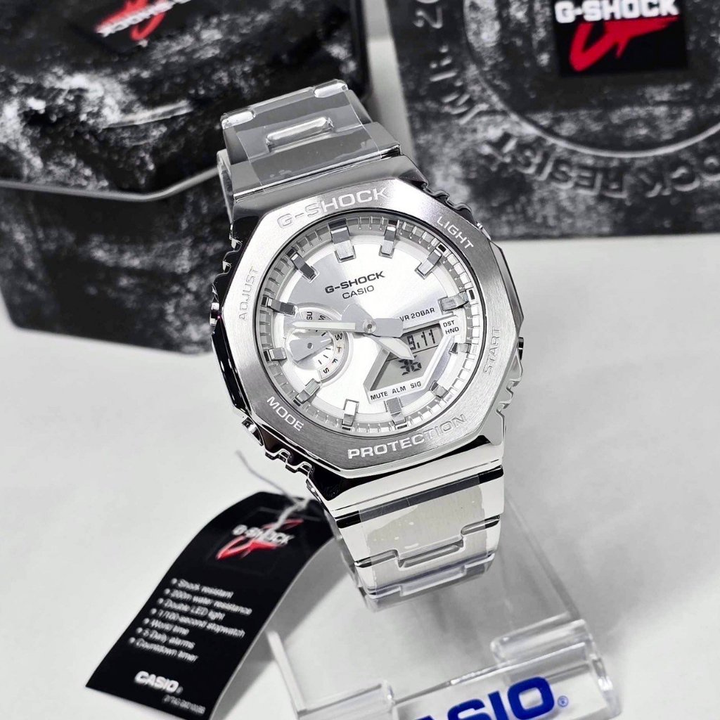 [G-STEEL]🎁CASIO G-SHOCK GM-2110D-7A ของแท้ 100% พร้อมส่ง ประกัน 1 ปี