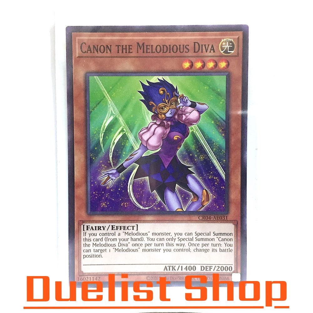 Canon the Melodious Diva (N) Monster Light Level4 [Fairy/Effect] ชุด CR04-AE031 การ์ดยูกิโอ (Yu-Gi-O