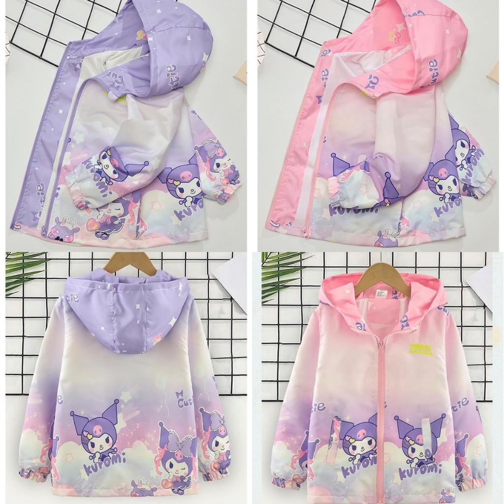 F340-F341 แจ็คเก็ตเด็ก เสื้อคลุมแขนยาว มีฮู้ด ลาย Kuromi