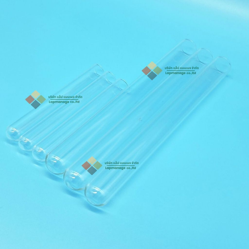Test tube glass หลอดทดลองแก้ว 10 ชิ้น ขนาด 13x100mm