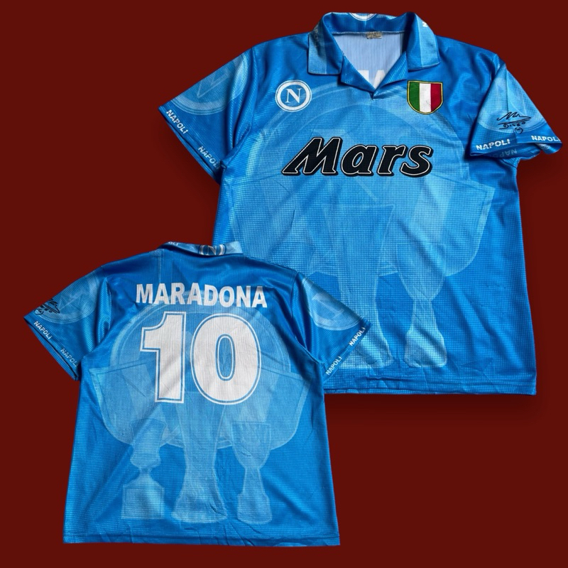 เสื้อบอลมือสองงานก๊อปนอก Napoli ชื่อเบอร์ Diego Maradona