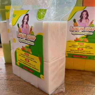 สบู่กลูต้าเร่งผิวใส สบู่ระเบิดขี้ไคล 550 กรัม 10 ก้อนหนาใหญ่/แถมตาข่ายตีฟอง