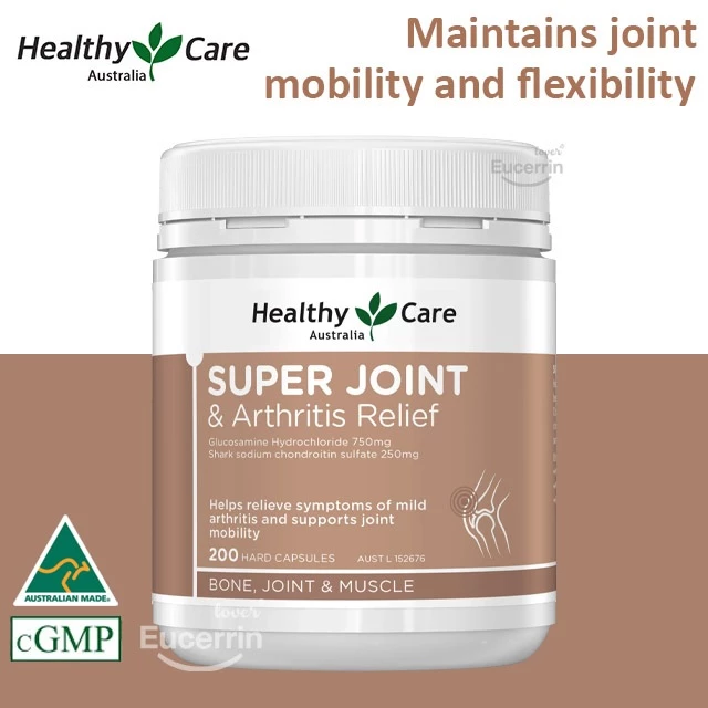 Healthy Care Super Joint & Arthritis Relief 200 Capsules ช่วยสนับสนุนความคล่องตัวและความยืดหยุ่นของข้อต่อ
