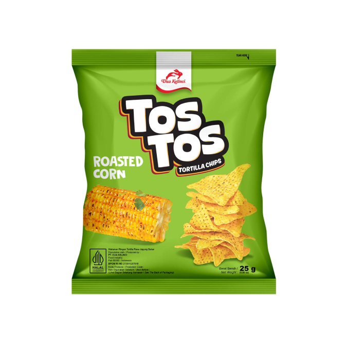 TOS TOS Tortilla Chips Roasted Corn 25g EXP :10.06.24
