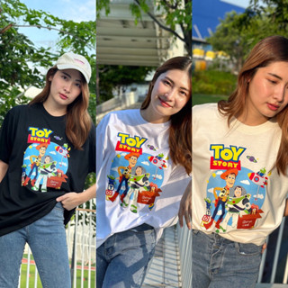 [SUPIMA สกรีน DFT] เสื้อยืด oversize ลาย “TOY STORY - มี 3 สี (ดำ, ขาว, ครีม)