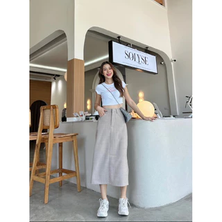 (S-5XL)🦋 กระโปรงยาว (รุ่นผ่าหลัง) ทรงสวย ใส่แมทช์ง่าย ✔️