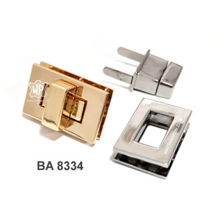 BA 8334 ตัวล็อคฝากระเป๋า หัวลูกบิด ขนาด27x17mm. Zinc Alloy Handbag/Purse Snap Lock