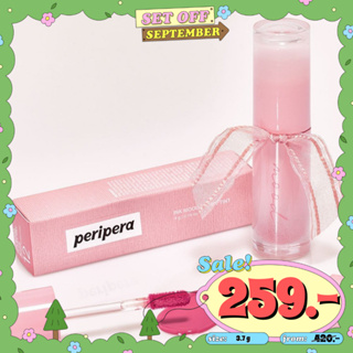 Peripera Ink Mood Glowy Tint 4g น้องลิปโบว์ แพ็คเกจน่ารัก ปากสวยฉ่ำน่าจุ๊บ ลิปทิ้นท์แบบกลอส