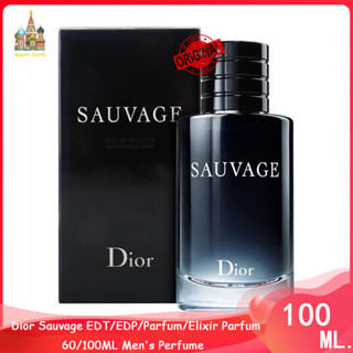 🎁พร้อมส่ง🎁 Christian Dior Sauvage Parfum/EDT/EDP/Elixir Parfum 60/100ML(ดิออร์) Mens Perfume น้ำหอมผู้ชาย