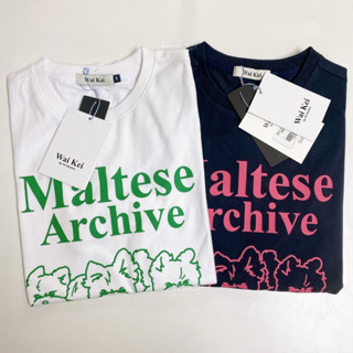 [พร้อมส่ง/ของแท้] Wai Kei Maltese achrive half sleeve t-shirt overfit เสื้อลายหมา