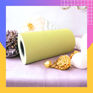 กระดาษความร้อนสี กระดาษเทอร์มอลสีกระดาษใบเสร็จอย่างย่อสี  Thermal Paper สลิปใบเสร็จ (ขนาด 57x30mm.) “สีเหลืองอ่อน”