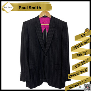 สูท Paul Smith สีดำลายทาง ไซส์ L2