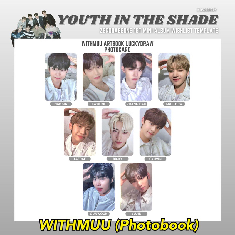 ลด 30% ใน LIVE [พร้อมส่ง] ZEROBASEONE (ZB1) อัลบั้ม Album [Youth In The Shade] Photobook / Digipack + MAKESTAR ราคา ถูกที่สุด ดีลบีเคเค แกลเลอรีภาพที่ 4