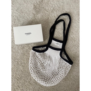 CHANEL  Factory 5 Mesh Crochet Net Tote Beach Bag พร้อมกล่อง