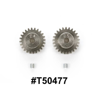 TAMIYA 50477 06 Module Aluminium Pinion Gear  0.6M (24T,25T)