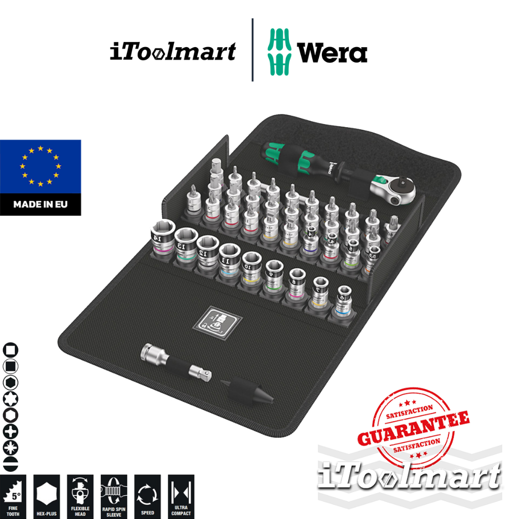 WERA ชุดประแจ Zyklop Speed 8100 SA All-in 1/4 05003755001 ชุด 42 ชิ้น