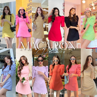 FLAT2112 FF0032 : MACARON DRESS ( RE-STOCK ) เดรสออกงาน แขนตุ๊กตา