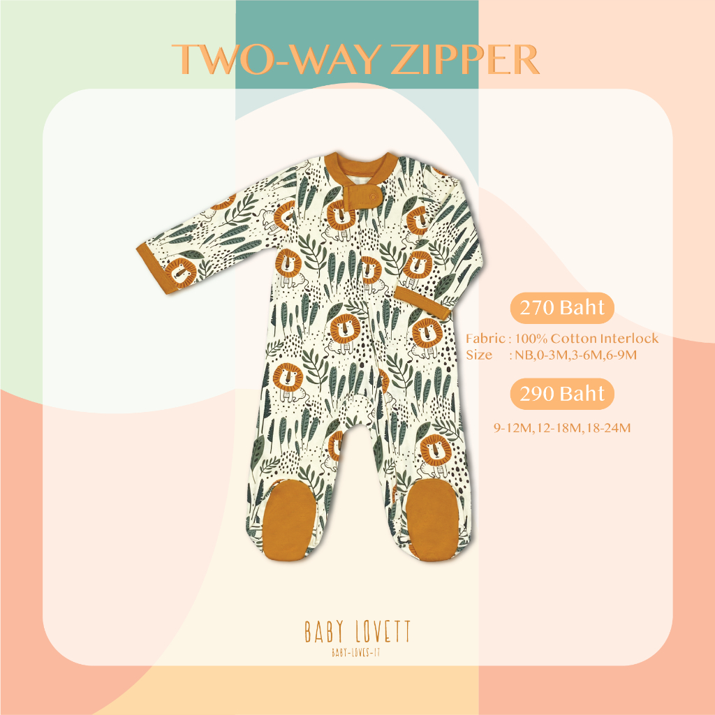 (AUG2023) Babylovett Basic - Two-Way Zipper ชุดนอนคลุมเท้า