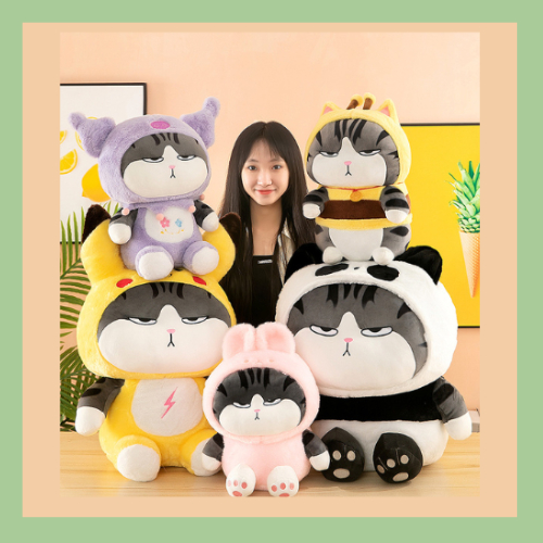 ตุ๊กตาแมวจักรพรรดิ แปลงร่าง 35CM 45CM 60CMน่ากอดสุดๆ เขียนการ์ดอวยพรได้ ของขวัญว