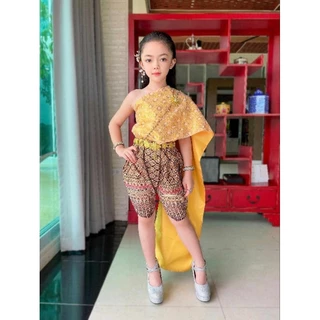 ชุดไทยสไบลูกไม้โจงพิมทอง 🎗️