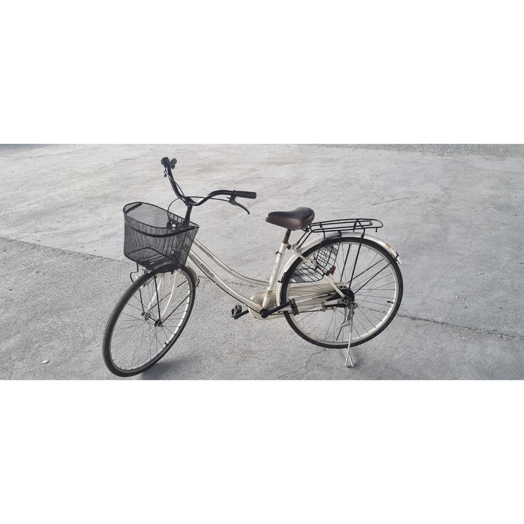 จักรยานวินเทจ มือสอง สภาพดี จักรยานญี่ปุ่น  จักรยานแม่บ้านมีตะกร้าหน้ารถ มีเกียร์ ปั่นสบาย