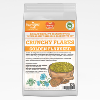 Organic/Bio Crunchy Golden Flaxseed Flakes | โกลด์เดิล แฟลกซีด แฟล็กซ์ อบพอง 330g