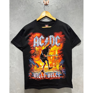 เสื้อยืดAC/DCลาวา ป้ายRockYeah ผ้าคอตตอน 100