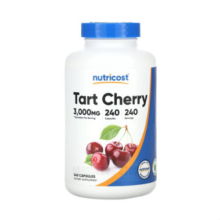 💊Nutricost Tart Cherry, 300 mg(240 Capsules) บำรุงผิวพรรณ ต้านอนุมูลอิสระ และซัพพอร์ตการนอนหลับ