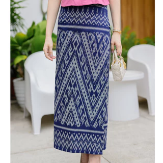 👗ผ้าถุงผ้าฝ้าย หมักโคลน ลายไทย แบบผูกเชือก เย็บสำเร็จสวมใส่ได้เลยไม่ต้องตัดเย็บเพิ่ม