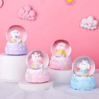 Cute Crystal Ball ลูกแก้วหิมะ มีไฟ ตั้งโต๊ะ ลูกแก้ว ตกแต่ง ของขวัญวันเกิด มีหลายรูปแบบ