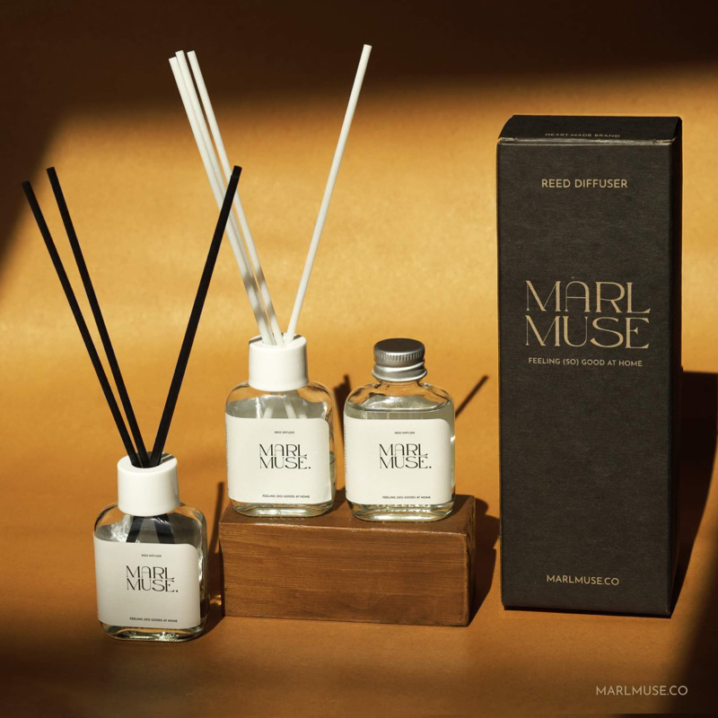 MARLMUSE | ก้านไม้หอม (Reed Diffuser) ขนาด 30 ml-Our seasons collection -ของขวัญ-แต่งห้อง-แต่งบ้าน-กระจายกลิ่น-ปรับอากาศ