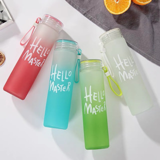 ขวดนํ้าพกพา กระบอกนํ้าแก้ว400ML กระติก ใส่นํ้าร้อน-เย็น Hello Master