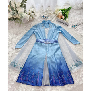 ชุดเจ้าหญิงเอลซ่ามือสอง**ป้าย Disney Frozen II /Size 4-6 ขวบ/อก30นิ้ว** สวยอลัง!!กลิตเตอร์แน่น Elsa305
