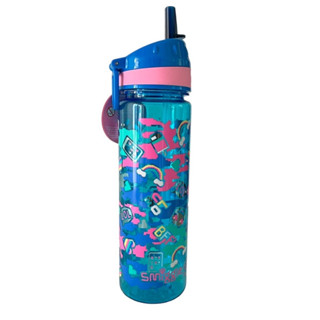 Smiggle Plastic Drink Bottle 650ML ขวดน้ำสมิกเกอร์ ลาย ฟ้ามือถือ พร้อมส่งในไทย