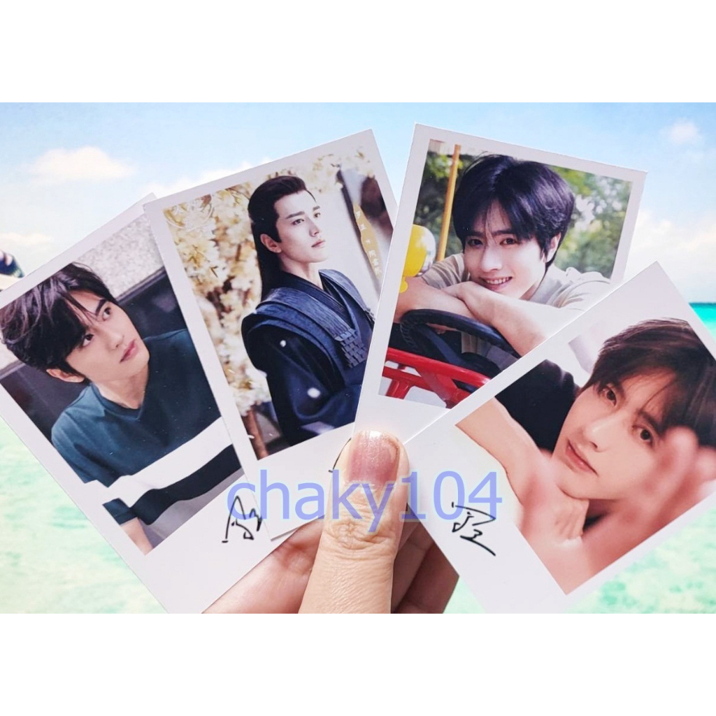 พร้อมส่ง! โพลารอยด์พร้อมลายเซ็นต์ หลัว เจิ้ง (Luo Zheng) 4 ใบ *มีเก็บเงินปลายทาง*