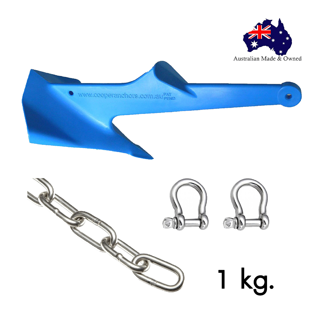 [พร้อมส่ง] Cooper Anchor สมอเจ็ทสกี หรือเรือขนาดเล็ก พร้อมโซ่ Nylon - PWC Anchor, Boat Anchor, Jet S