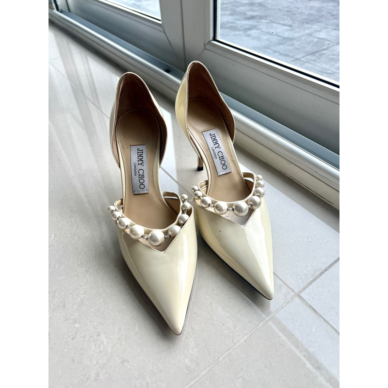 รองเท้าส้นสูง Jimmy Choo Aurelie size 37cm ของแท้100% ออกช้อป สภาพใหม่ รองเท้างานแต่ง