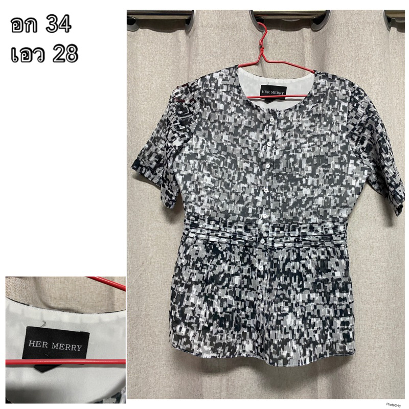 เสื้อคอกลม ใส่ทำงาน แบรนด์ Her Merry