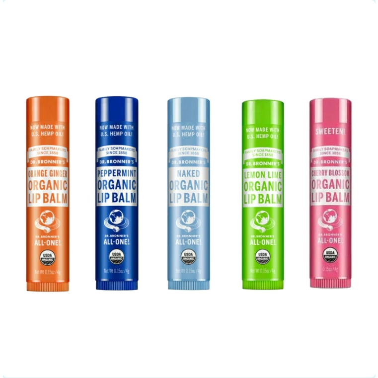 Dr. Bronner's / Dr.Bronner's Organic Lip Balm (Baby-Mild, Cherry Blossom, Peppermint)