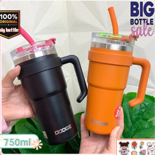 DB-23689 แก้วเก็บความเย็นความร้อน สแตนเลสแท้ พร้อมหูจับ ขนาด750ml