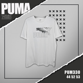 เสื้อยืด Puma (รหัส 330) ผ้าคอตตอน 100% ระบายอากาศดี ใส่ได้ทั้งชายและหญิง