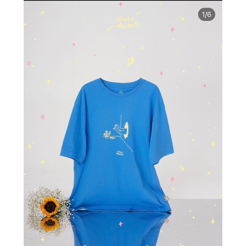 เสื้อยืด olulo project สีน้ำเงิน แบรนด์ของน้องวอร์ วนรัตน์ #warwanarat