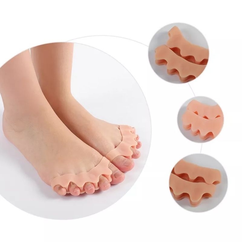 ส่งจากไทย🇹🇭 แผ่นซิลิโคนแยกนิ้ว 1คู่ แยก5นิ้ว ลดอาการปวดนิ้ว แยกนิ้วเบี้ยว