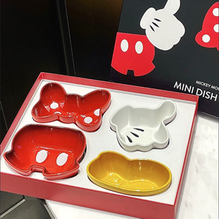 Le creuse Mickeyกล่องของขวัญสำหรับเด็กจานจุ่มเซรามิกจาน