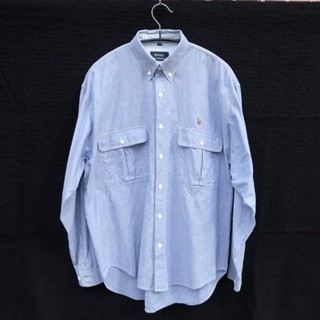 Polo Ralph​ Lauren​  Vingtage shirt เสื้อเชิ้ตโปโล​ ม้าการ์ตูน​ size  M